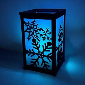 METAMORPHOSIS Flameless Candle w 12 Interchangeable Seasonal Panels Luminary NOB
